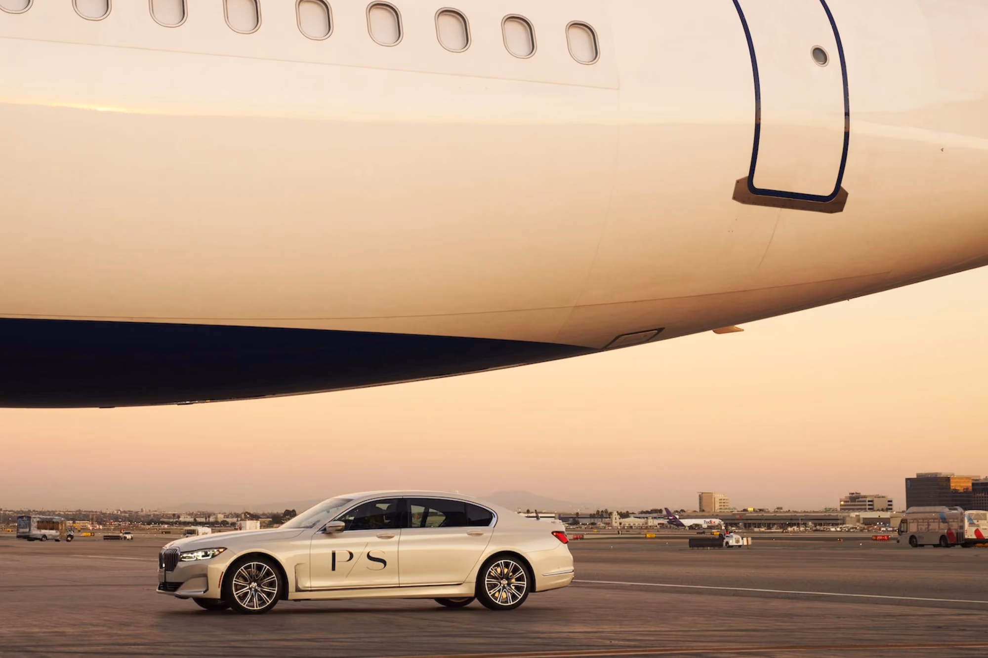 Chauffeur service to and from aircraft