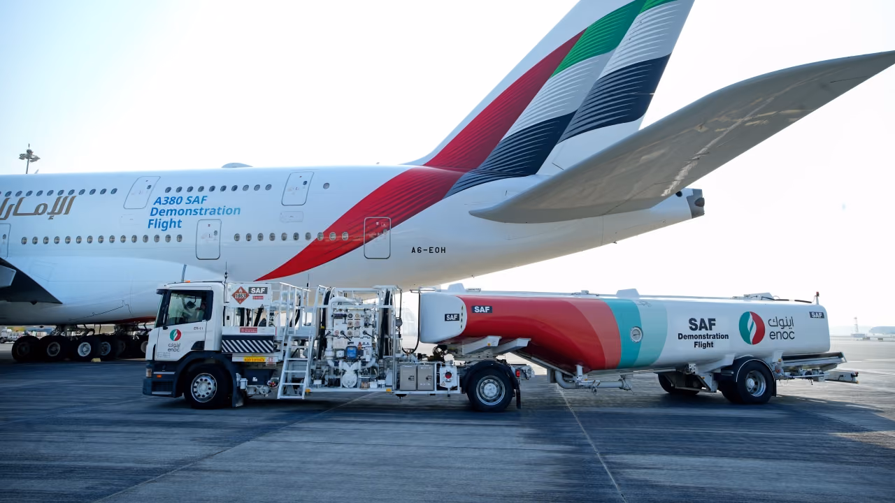 Emirates Achieves Milestone: 100% SAF A380 Powered Flight