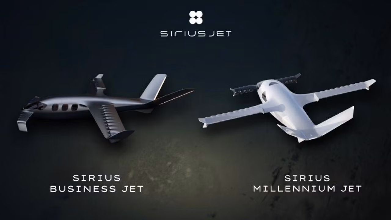 Sirius Business Jet and Sirius Millennium Jet render